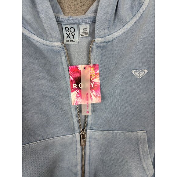 Roxy Juniors' Embroidered Sahara Vibes Zip-Up Hoodie Size Small Blue NWT's - Picture 6 of 8